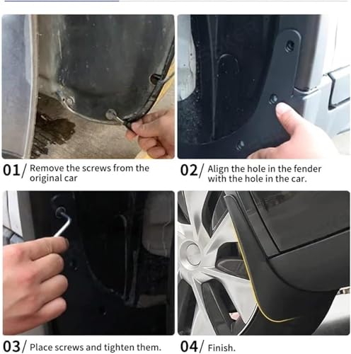Guardabarros para A4 B8 2008-2015: kit de protección contra salpicaduras de coche 5