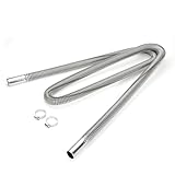 Unifizz 1 inch Stainless Steel Exhaust Pipe Parking Air Heater Fuel Tank Diesel Gas Vent Hose Length 78 Inch