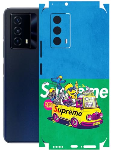 Image of AtOdds - Full Body Back Screen Guard Protector Film - Lamination Wrap Skin Sticker Compatible with IQOO Z5 | Scratchproof Matte Finish (Simps)