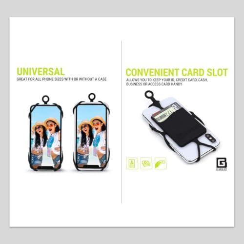 Gear Beast Universal Crossbody Pocket Cell Phone Lanyard Compatible with iPhone, Galaxy & Most Smartphones, Includes Phone Case Holder,Neck Strap Black by Gear Beast - Image 3