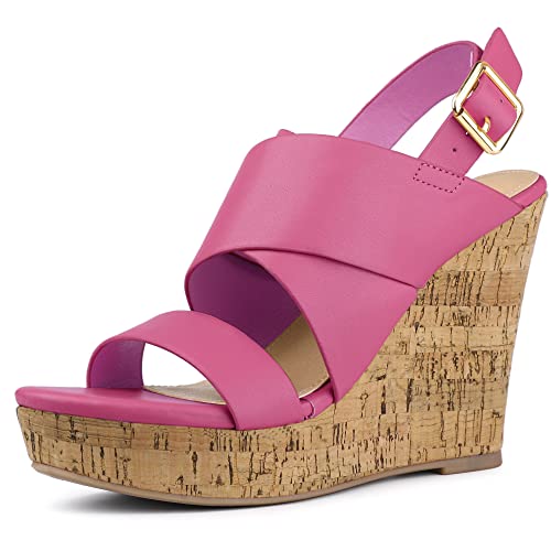 Image of Allegra K Women's Wood Wedges Platform Wedge Sandals