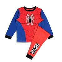 Spiderman Boys Long Pyjamas Kids Nightwear Pjs Trousers Top