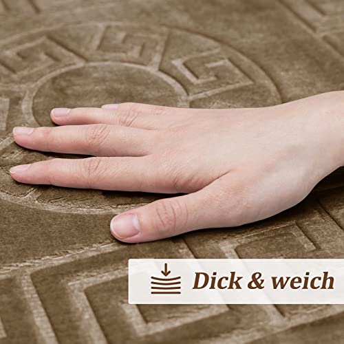 Homelux Badematten Set 2 teilig Mikrofaser Antirutsch Badteppich groß Set Wasserabsorbierend Badematte Duschvorleger… – Bild 6