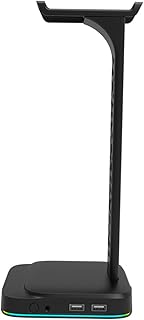 SECFOU Suporte Para Fone De Ouvido Rgb Suporte Para Fone De Ouvido Rgb Suporte Para Fone De Ouvido Para Jogos Suporte Para Fone De Ouvido Para Jogos Estação Para Jogos Suporte Para Fone