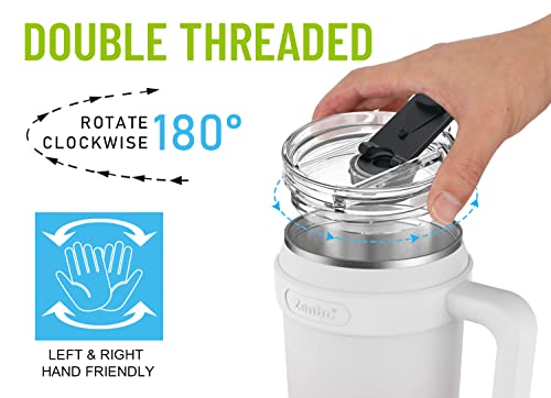 Zenbo 40 oz tumbler with handle and straw,Keeps Drinks Cold up to 34 Hours,Fit in Car Cup Holder,Dishwasher Safe and BPA Free