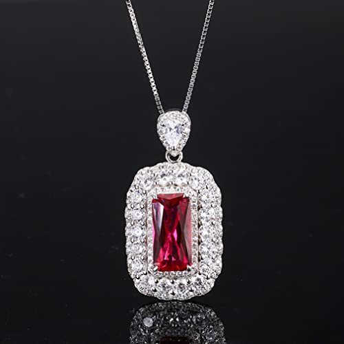 Pendentif moissanite tourmaline argent 925, collier bijoux femme de 8*16mm