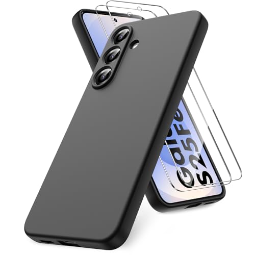 Coque silicone Samsung S25 FE noir pour usage quotidien actif