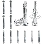 DAIRYCOF M8×80 Hollow Wall Anchors 10Pcs Plasterboard fixings,Heavy Duty Metal Hollow Wall Anchors for Plasterboard, Tiles & Partitions - Fix Curtain Rails, Shelves, Light Fittings