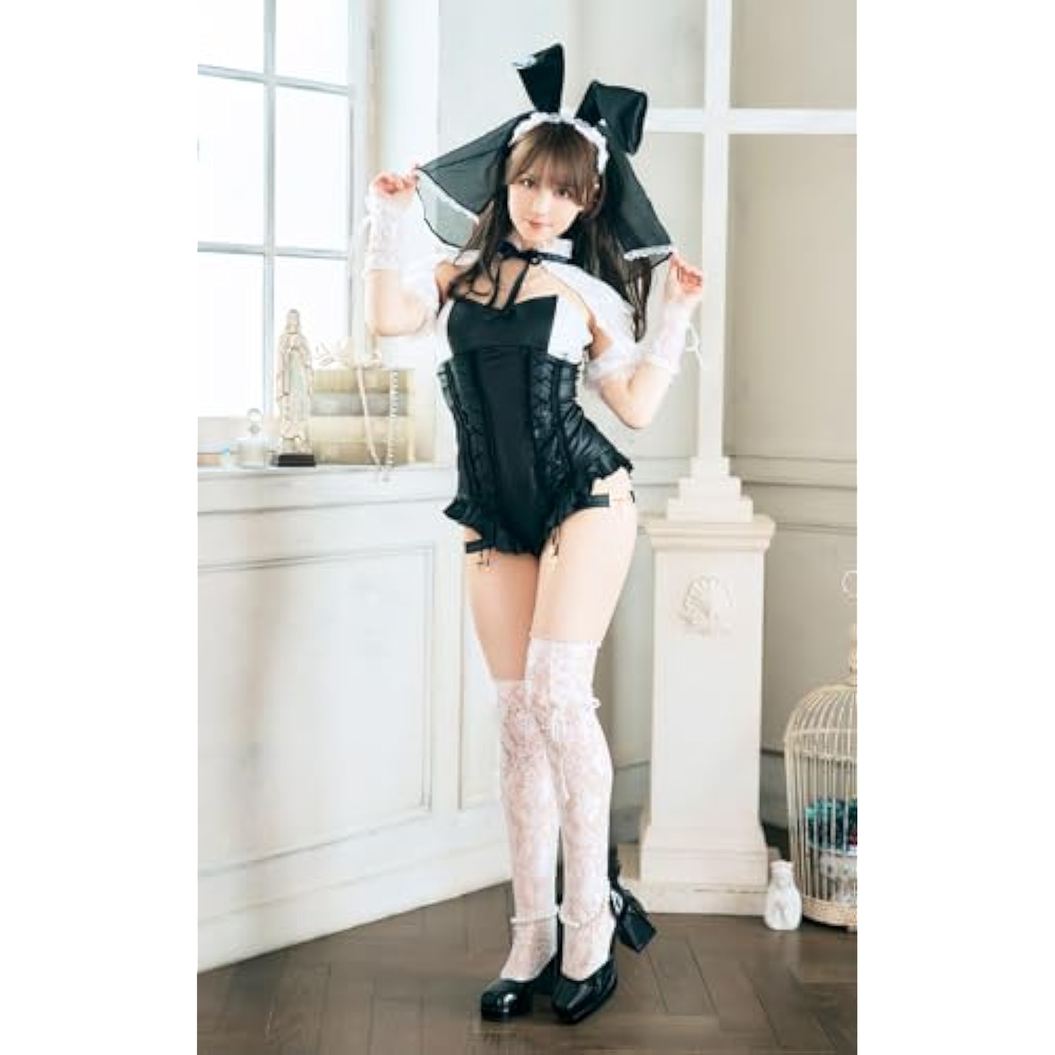 [Malymoon] コスプレ バニー シスター レースアップ 仮装 衣装 仮装 マリームーン 7点セット 10100 詳細画像2