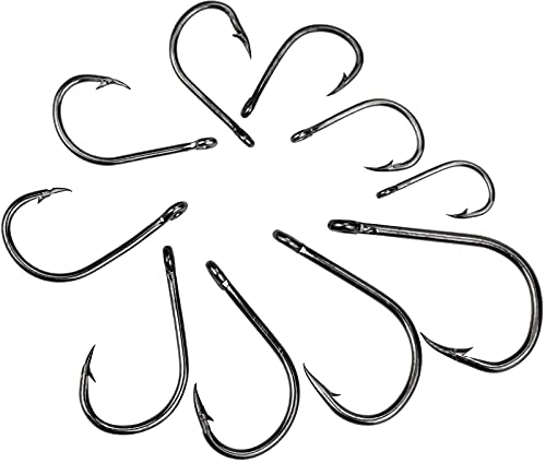 CAPRICIOUS 500 STK Angelhaken Kohlenstoffstahl, Haken Angeln Widerhaken Angelhaken mit Kunststoff Box Angelzubehör Set 3… – Bild 8