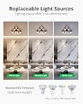 Bojim 6 Light LED Track Lighting Kit, Ceiling Spot Lighting with Adjustable Light Heads & Foldable Light Arms, Matte Black Kitchen Track Lighting, GU10 Bulbs Not Included
