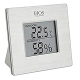 Thermor Bios Indoor Hygrometer with Thermometer (Aluminum Face, 3-Inch x 3.125-Inch x 1.5-Inch)