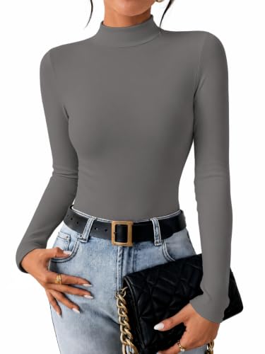 Ekouaer Women Mock Turtleneck Tops Long Sleeve Shirts Thermal Base Layer - image 1