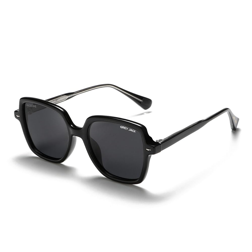 Vintage Rectangle Stylish Polarized Sunglasses for Men Women UV Protection Full Rim Retro Eyewear 3314-image-31