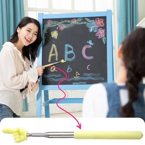 Pndeyo Ponteiros retráteis para professores, mini bastão portátil de ponteiro, lindo bastão de dedo