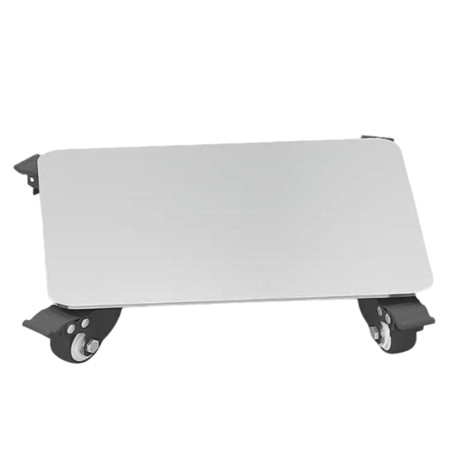 Soucoupe Pot Fleurs Sur Roulettes Avec Freins, Chariot À Plantes Métal, Capacité Charge 204 Kg, Support Plantes Arbres Pot D'intérieur Et D'extérieur(Silver-C 30x40x6cm)