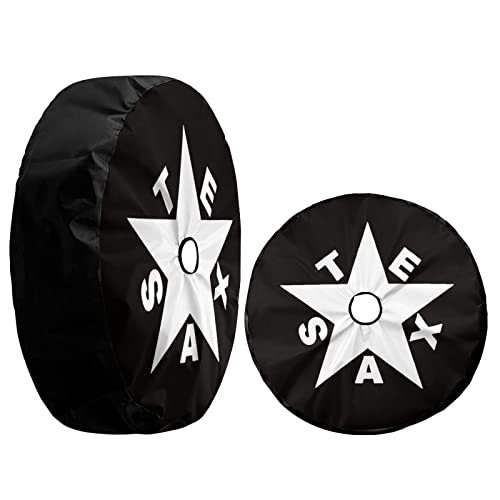 Image of Texas De Zavala Flag Spare Tire Cover with Backup Camera Hole Wheel Tire Cover Fit Trailer, RV, SUV and Many Vehicle 12inch