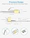 DDMALL CAT 8 Ethernet Cable 1.5ft (2 Pack), High Speed 40Gbps 2000MHz Flat CAT8 Patch Cord, Gigabit Internet Network Cable with Gold Plated RJ45 Connector for Gaming, Router (1.5ft 2Pack White)