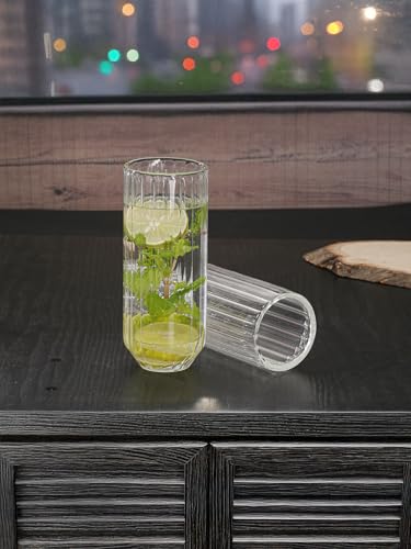 Image of Ripple Wave Highball Glass Pack of 2