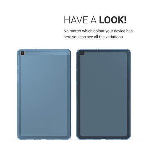 kwmobile-Carcasa-Compatible-con-Samsung-Galaxy-Tab-A-80-2019-Funda-Tablet-de-plastico-TPU-Estuche-en-AzulTransparente