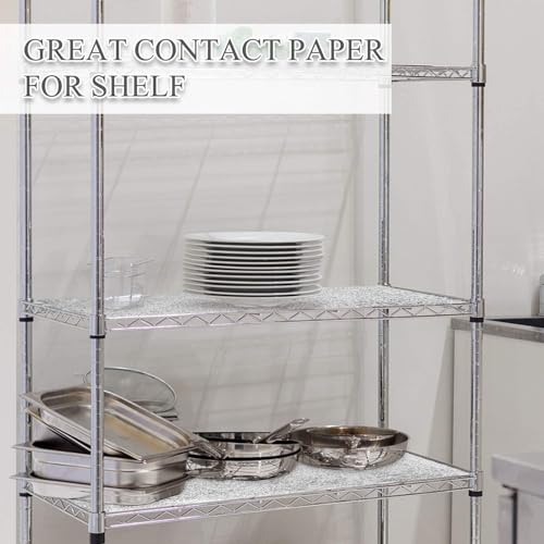 Image of HOME13 Vinyl Self Adhesive Vinyl Decorative Silver Foil Kitchen Wallpaper for Countertop Home /Office 2 Ft x 6 Ft with 2pcs