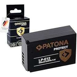 Bateria Canon M50 PATONA Protect V1 Bateria LP-E12, NTC Compatible con Canon EOS 100D, EOS M, M2, M10, M50, Rebel SL1