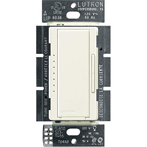 Image of Lutron Maestro LED+ Dimmer Switch for Dimmable LED, Halogen and Incandescent Bulbs, 150W /Single-Pole or Multi-Location, MACL-153M-BI, Biscuit
