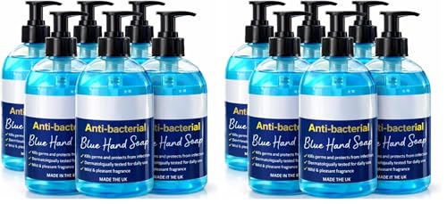 Osler & Walsh Antibacterial Hand Soap 6 x 500ml | Made in UK Liquid Hand Wash | Moisturising Formula | Kills 99.9% Bacteria | Bulk Pump Bottles for Home Office Commercial Use (Pack of 2)