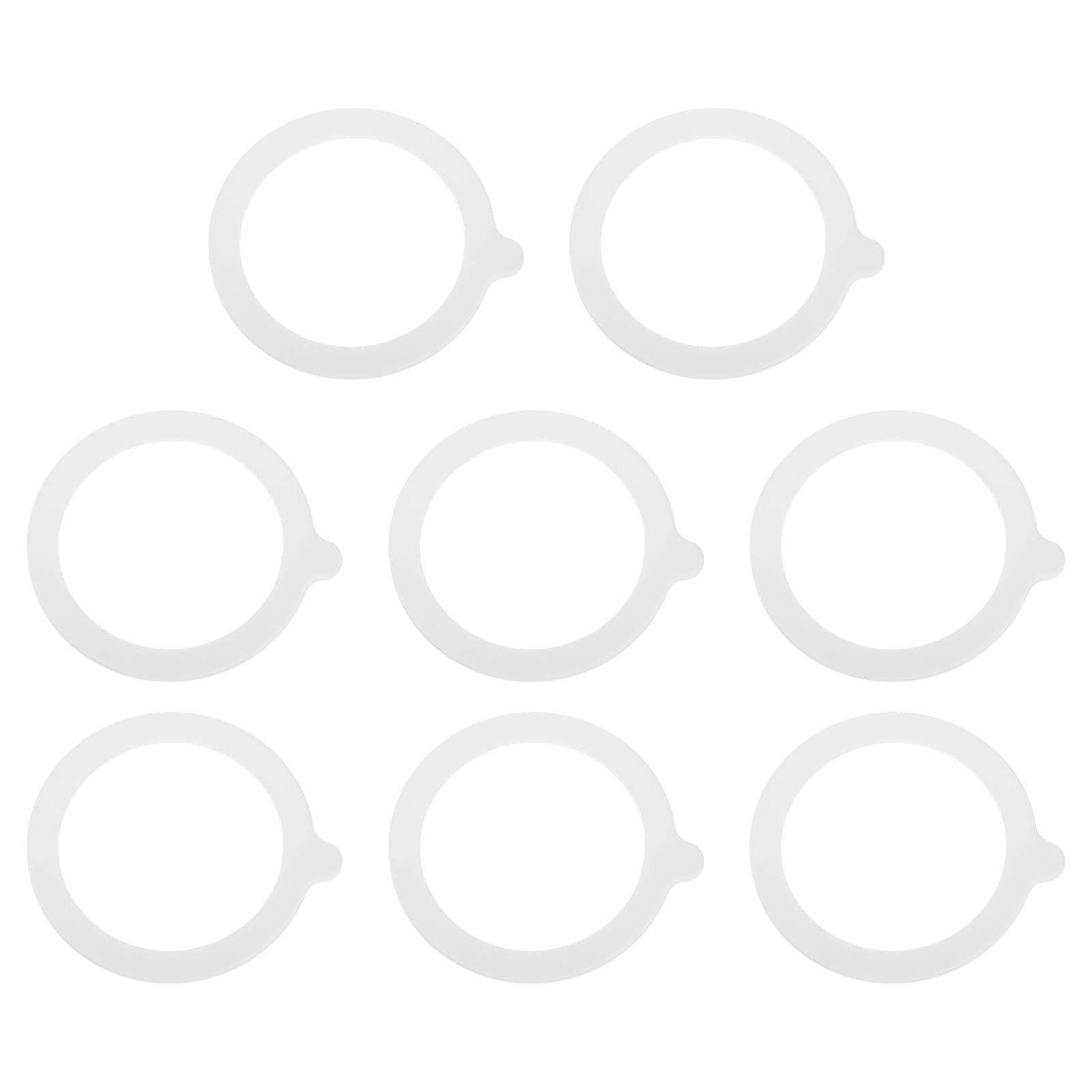 sourcing map 8Pcs Rubber Seals for Glass Jars, 4.53" Silicone Jar Gaskets Replacement Leak-Proof Silicone Seals Airtight Gasket Sealing Rings for Regular Mouth Canning Jar, White