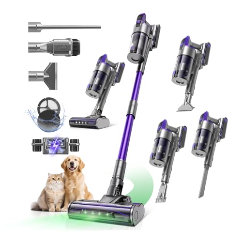 Redroad Cordless Vacuum Cleaner 60,000Pa,70 Min 150,000PRM Vacuum Cleaner, 18-Layer Filtration Vacuum, Self-Standing Vacuum Cleaners for Home with 1600ml Cup for Pet Hair Carpet Hardwood Floor Car X18 by Redroad - Used condition - US$78.43