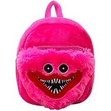 Huggy Wuggy Sac à dos en peluche Kissy Missy Soft Poppy Huggy Wuggy - Cadeau de Noël, d'anniversaire, Halloween - Pour enfants/garçons et filles (Bleu rose), rose, taille unique