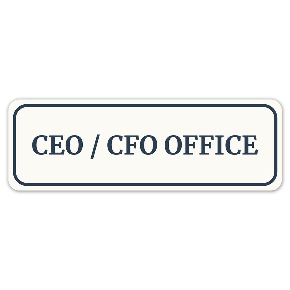Standard Plus CEO/CFO Office Wall or Door Sign | Office Room Directions - Medium