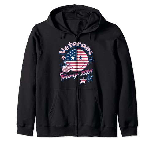 Veterans for Trump 2024 American Flag Tee Sudadera con Capucha
