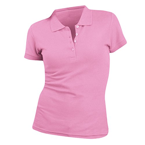 SOLS- Polo de Manga Corta de algodón piqué para Mujer (S) (Rosa...
