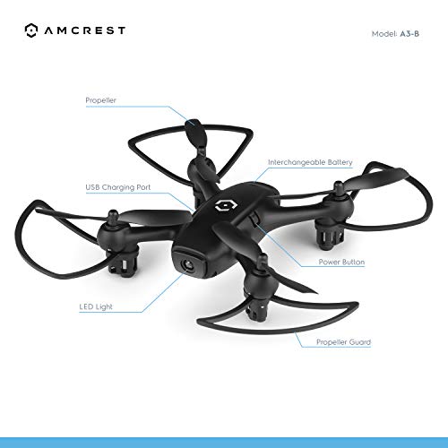 image for Amcrest Skylight Mini-Drone w/LED Light, Training Drone for Kids & Beg