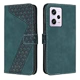 OKZone Funda para Xiaomi Redmi Note 12 Pro 5G/Poco X5 Pro 5G, PU Cuero Flip Carcasa Fundas Móvil de Tapa Libro Caso Piel PU para Redmi Note 12 Pro 5G, Billetera Tarjetero Telefono Cubrir Móvil (Verde)