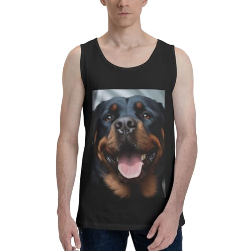 Débardeur homme en coton motif Rottweiler idéal pour la musculation
