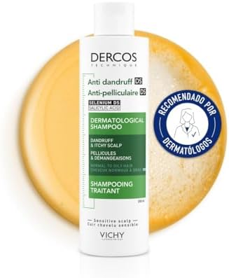 Vichy Champú Anticaspa, Cabellos Grasos, Elimina la Caspa y Reduc...