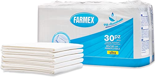 Farmex Alèse Ultra Absorbante Protège-matelas Imperméable, 30 Pièces Cover