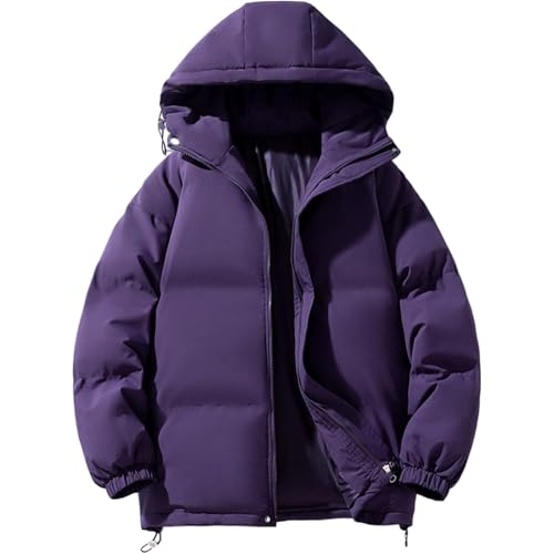 Veste matelassée surdimensionnée homme avec col montant chaud pour l'hiver