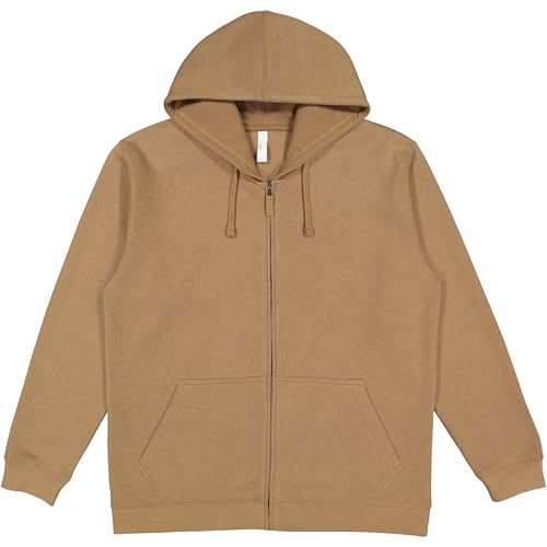 LAT Unisex Full Zip Fleece Hoodie Sweatshirt – Soft, Cozy, Everyday Outerwear for Men & Women – Warm Layer with Pockets