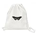 DIYthinker Cerf-Volant Papillon Noir Toile Drawstring Backpack Voyage Sacs