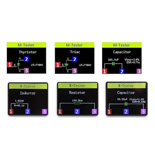 Testeur de transistor LCR-T7 avec écran TFT bleu pour composants électroniques - 7