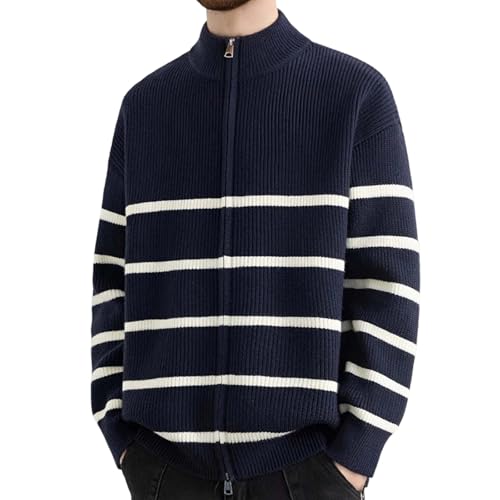 Cardigan pour homme zippé résolvant le problème du froid au cou en hiver