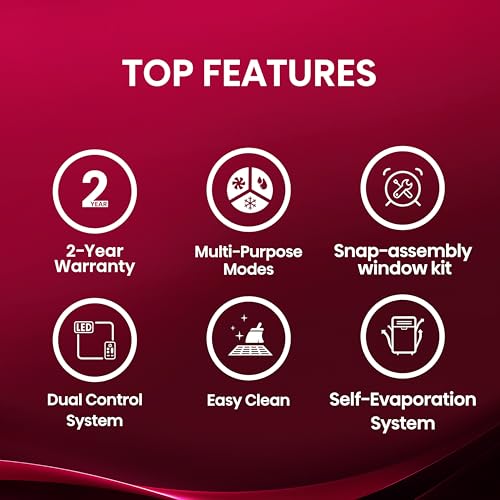 Image of Mora Mora by Hisense 6,000 BTU (DOE), 8,800 BTU (ASHRAE), Portable Air Conditioner, 3 Operating Modes (Cool, Dry, Fan), Cools up to 250 SF, Remote Control and Window Vent Installation Kit Included