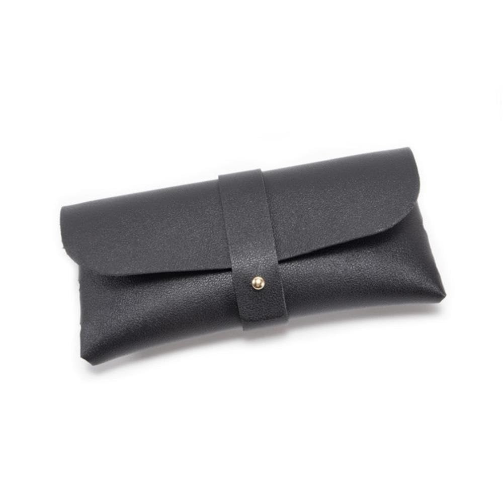 2/4/6 szt. miękka torba na okulary ze skóry PU moda etui ochronne na okulary damskie męskie przenośne okulary przeciwsłoneczne pudełka akcesoria do okularów (czarny, 6 szt.), Czarny, rozmiar