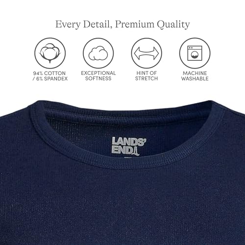 Image of Lands' End Women's Cotton Rib Knit T-Shirt