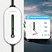 Level 1&2 EV Charger, Electric Vehicle Portable Charger, 6-16A Adjustable,with 25FT Cable, 110V-240V J1772 Electric Cars,NEMA 6-20 & NEMA 5-15 Plug, 3.84KW, IP65 Waterproof (White)
