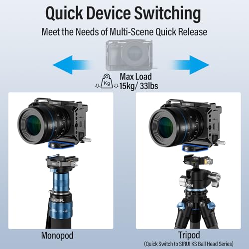 image for SIRUI 55mm Quick Release Plate and Clamp Base Kit, Camera Mount Adapte