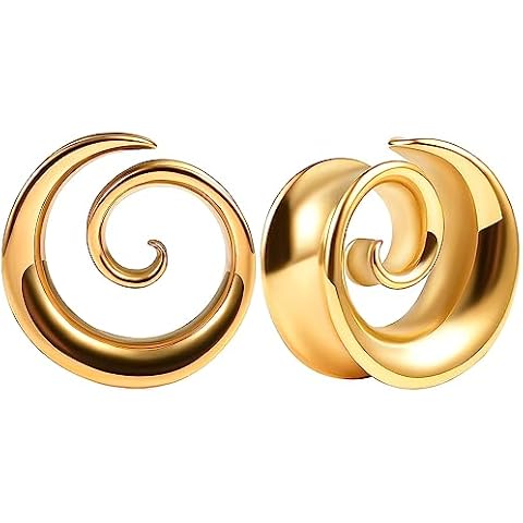 Vankula 8mm Gold Ear Tunnels Cover